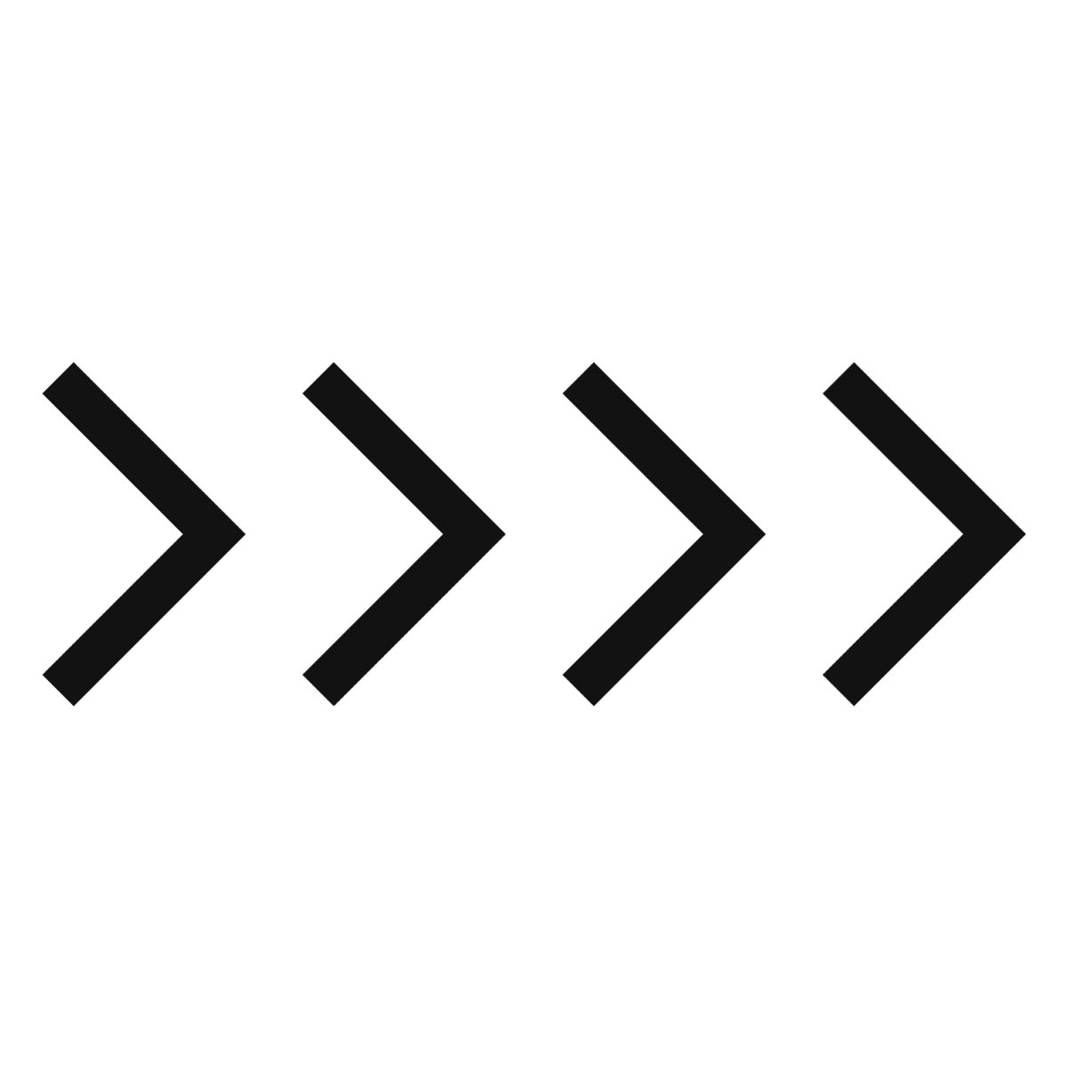 Four black right-pointing chevron arrows arranged horizontally on a solid green background provide an engaging visual.